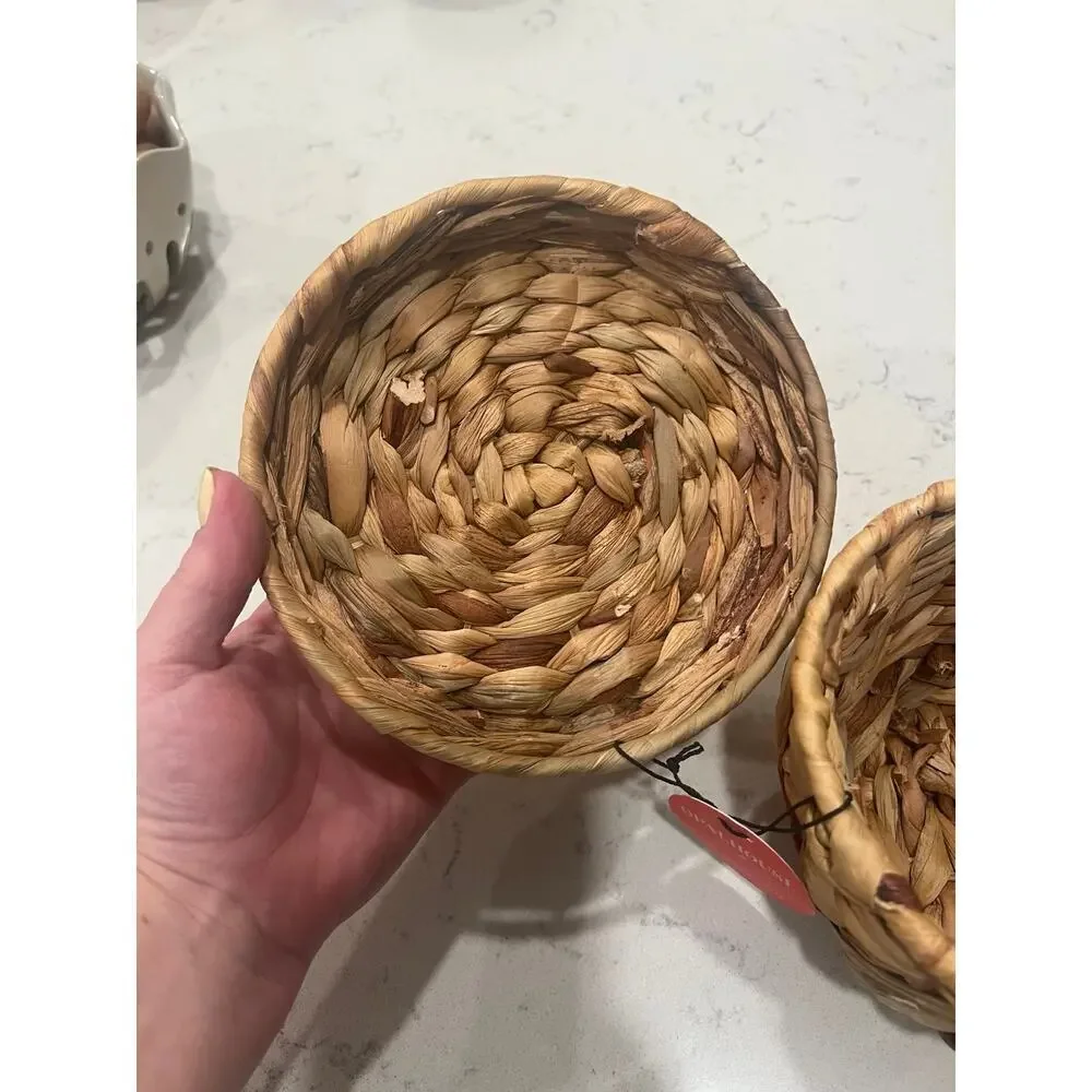 NWT Small Circle Woven Canister